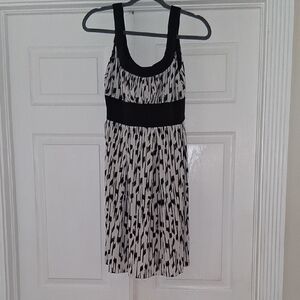 Donna Ricco Black and White Patterned Dress